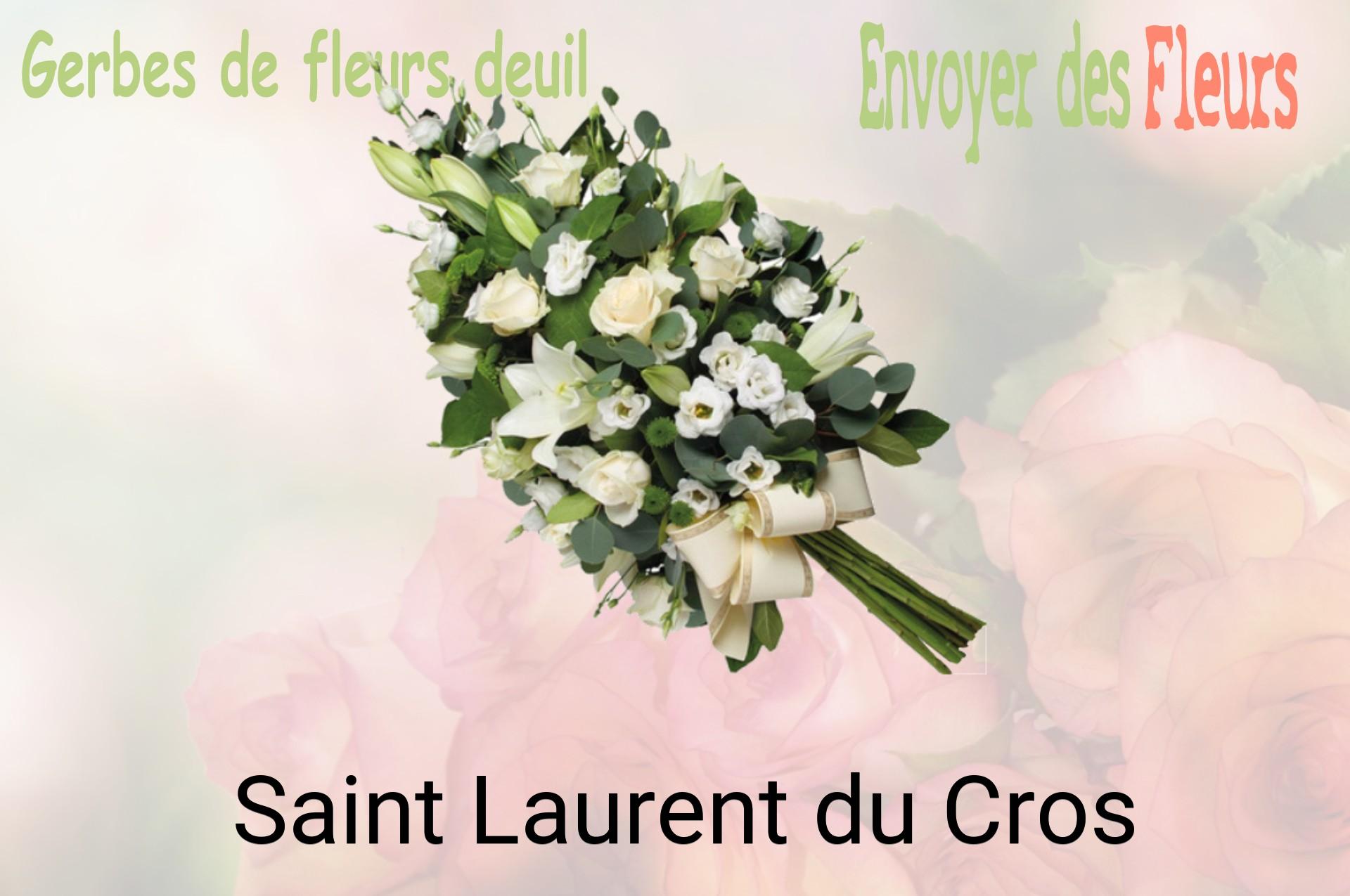 Gerbe de fleurs de deuil livrée à Saint-Laurent-du-Cros